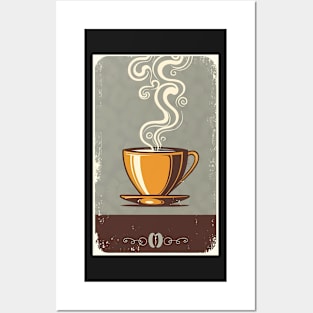 Vintage Style Coffee Cup Posters and Art